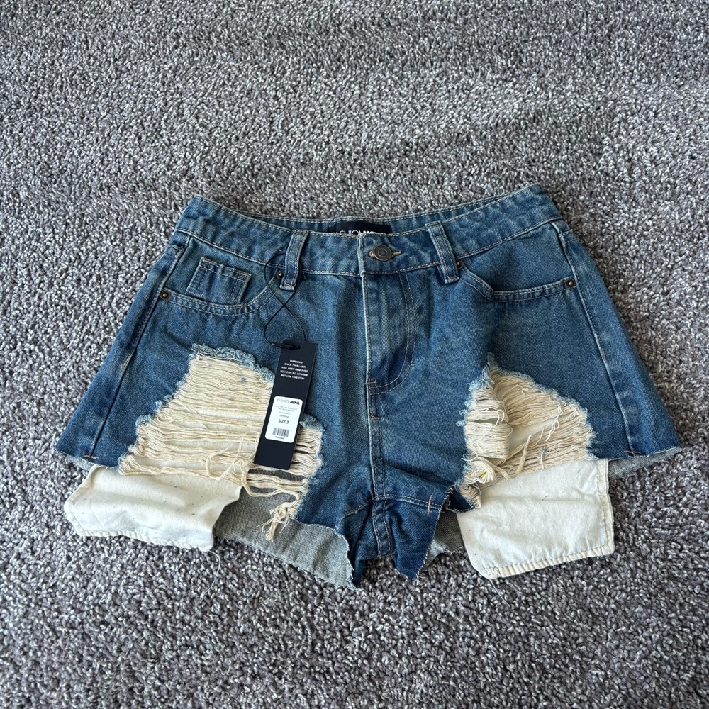 Fashion Nova Ripped Jean Shorts